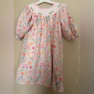 Smocked floral Dress